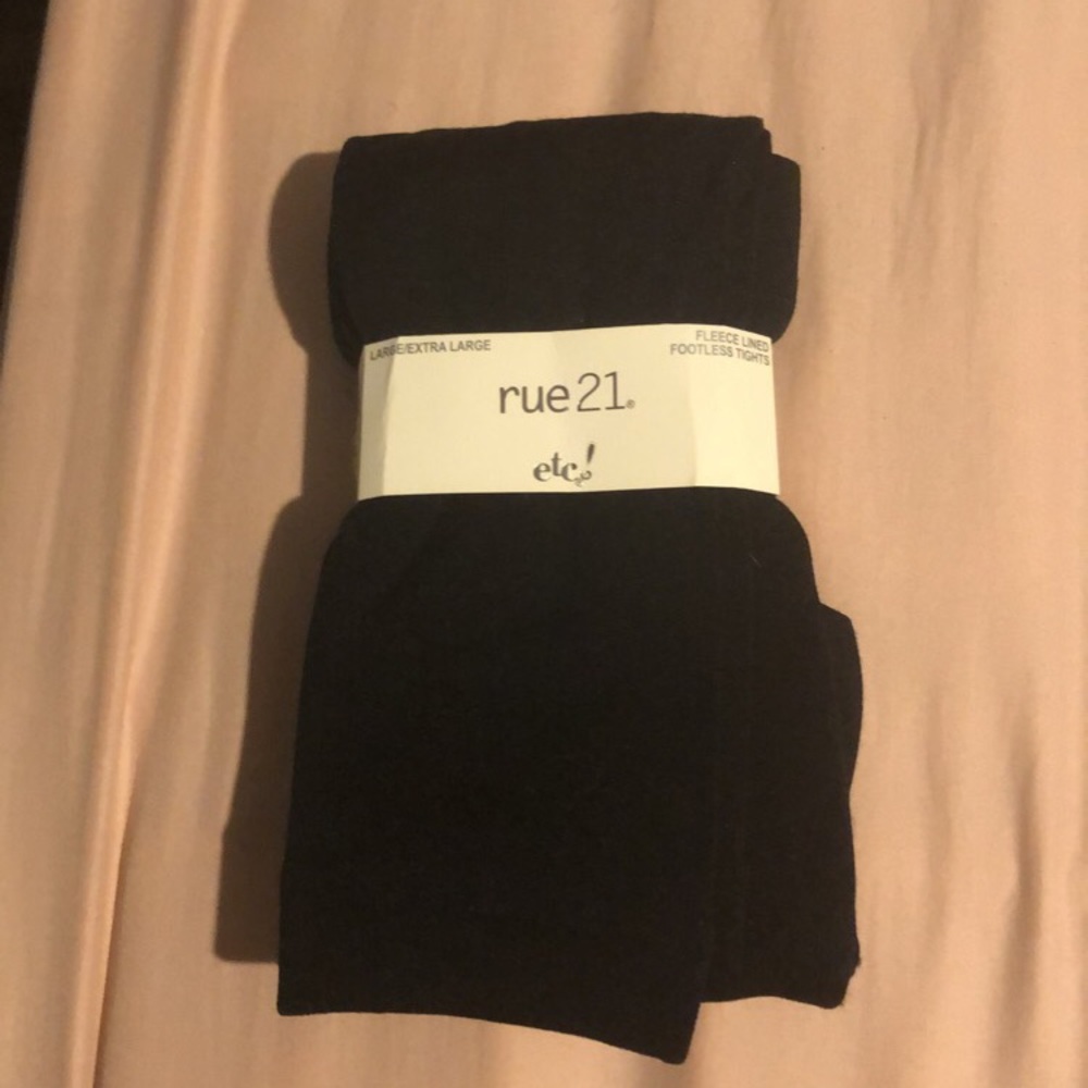 Black fleece tights